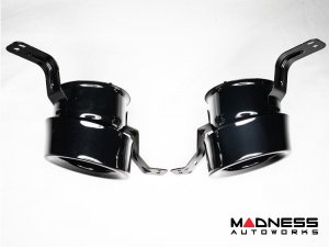 Alfa Romeo Giulia Exhaust Trim Ring Set - Gloss Black